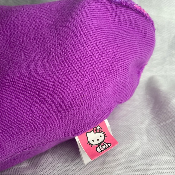 Sanrio Hello Kitty Beanie Hat Cap Womens OSFM Pink & Purple Striped 90s Y2K - Picture 9 of 14